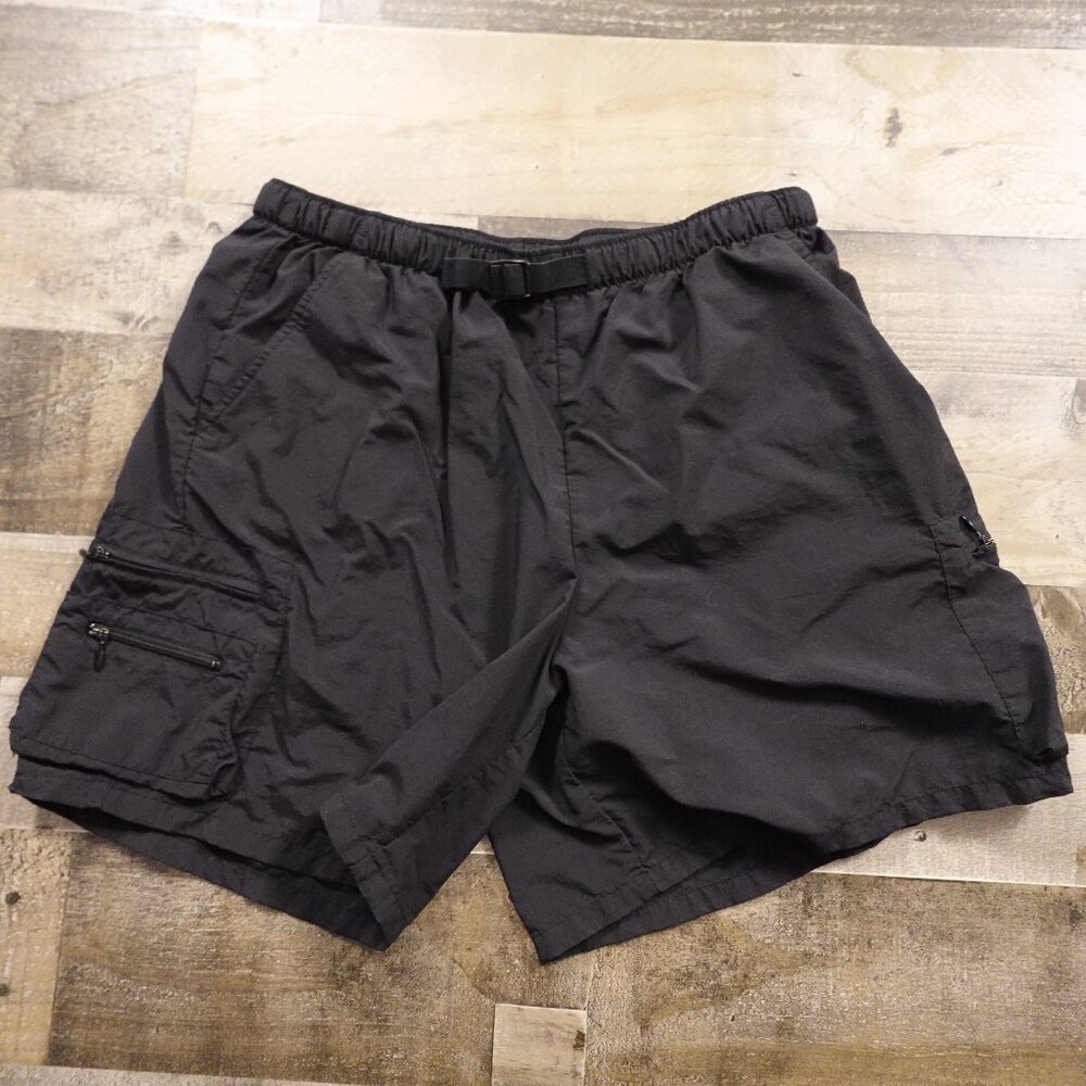 Columbia Omni-Shade Nylon Cargo Shorts Women’s Large Black Hiking Outdoor